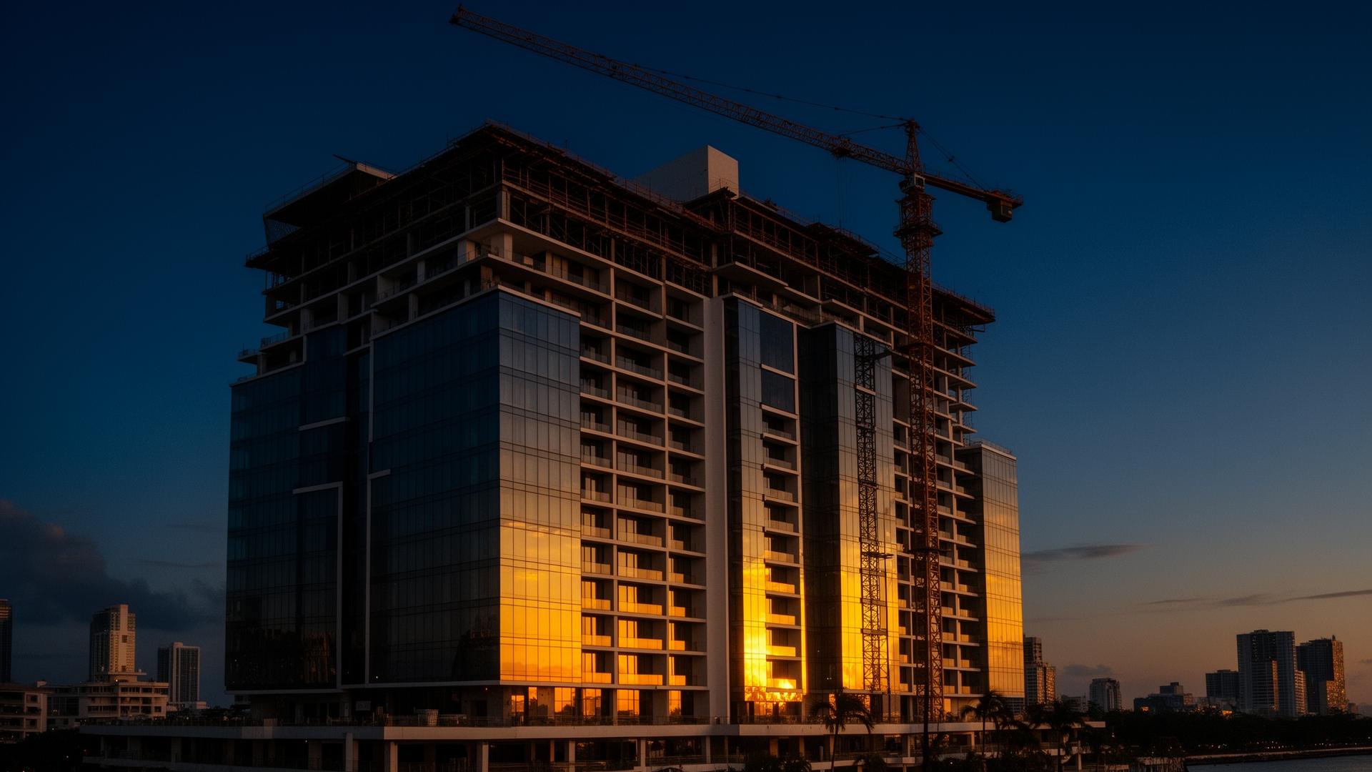 Edificio en construcción en Ciudad de Panamá